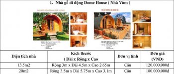 Báo giá nhà gỗ homestay trọn gói Báo giá nhà gỗ homestay trọn gói